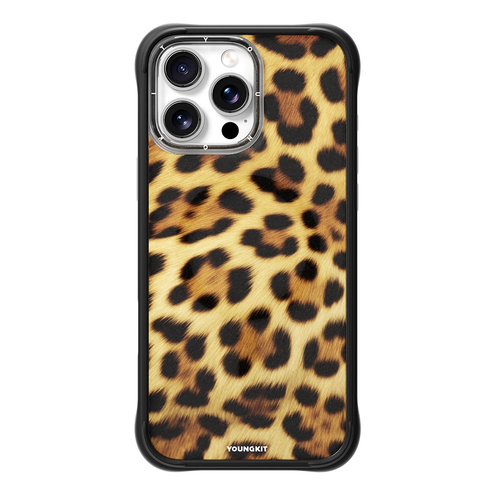 Apple iPhone 16 Pro Kılıf M-safe Şarj Özellikli Youngkit Leopard Serisi Kapak