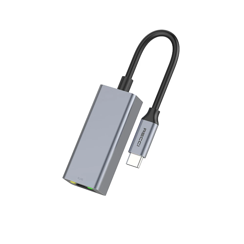 Recci RH10 RJ45 to Type-C Ethernet Dönüştürücü Kablo 100Mbps 80mm ...