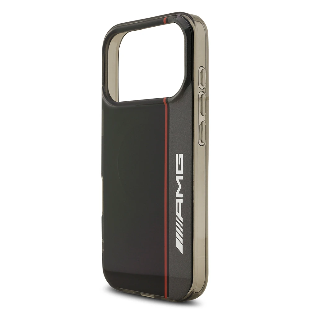 Apple iPhone 17 Pro Max Kılıf AMG Orjinal Lisanslı M-safe Şarj Özellikli IML Baskı Logolu Çift Katmanlı Bow Lines Kapak