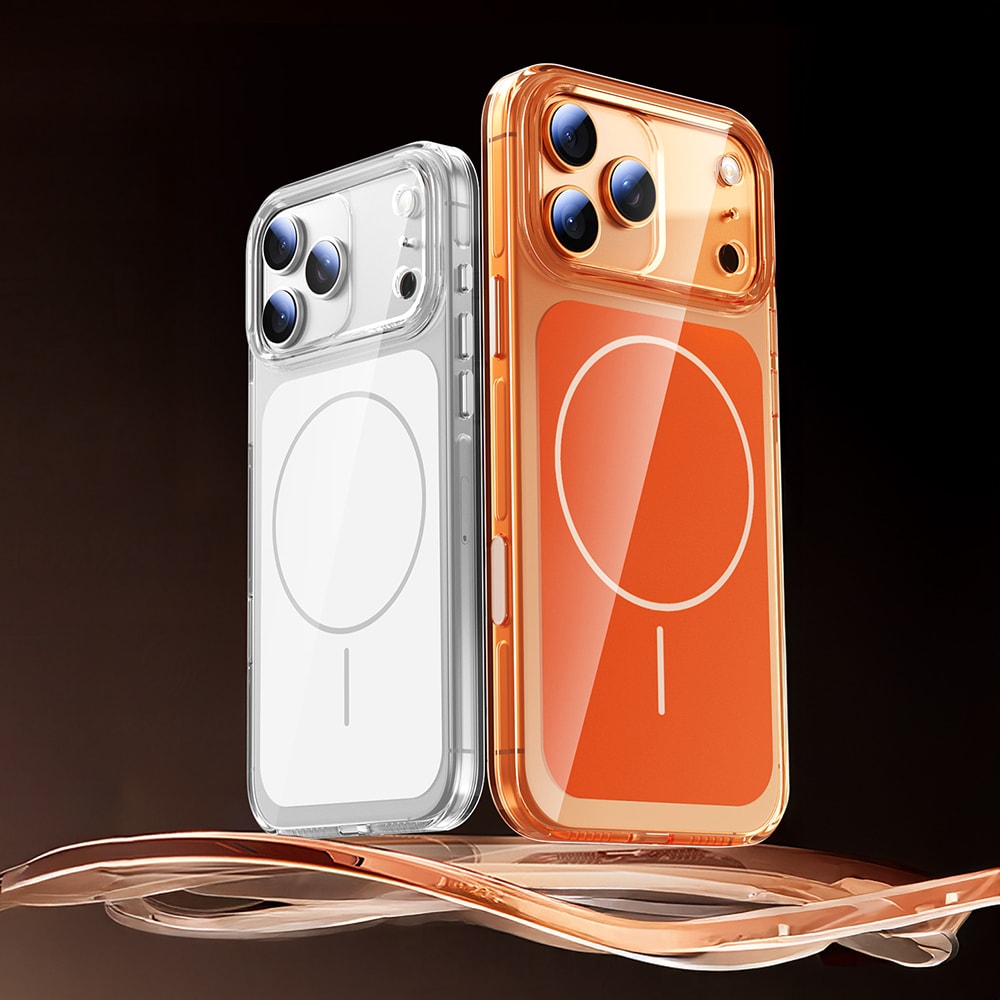 Apple iPhone 17 Pro Max Kılıf Zore M-safe Şarj Özellikli Şeffaf Kamera Kontrol Butonlu Lugano Kapak