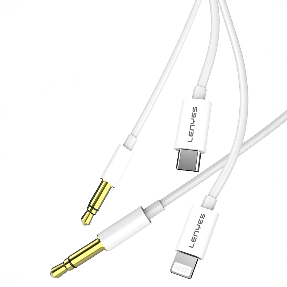 Lenyes AX106 Lightning to 3.5mm AUX Audio Kablo 1M