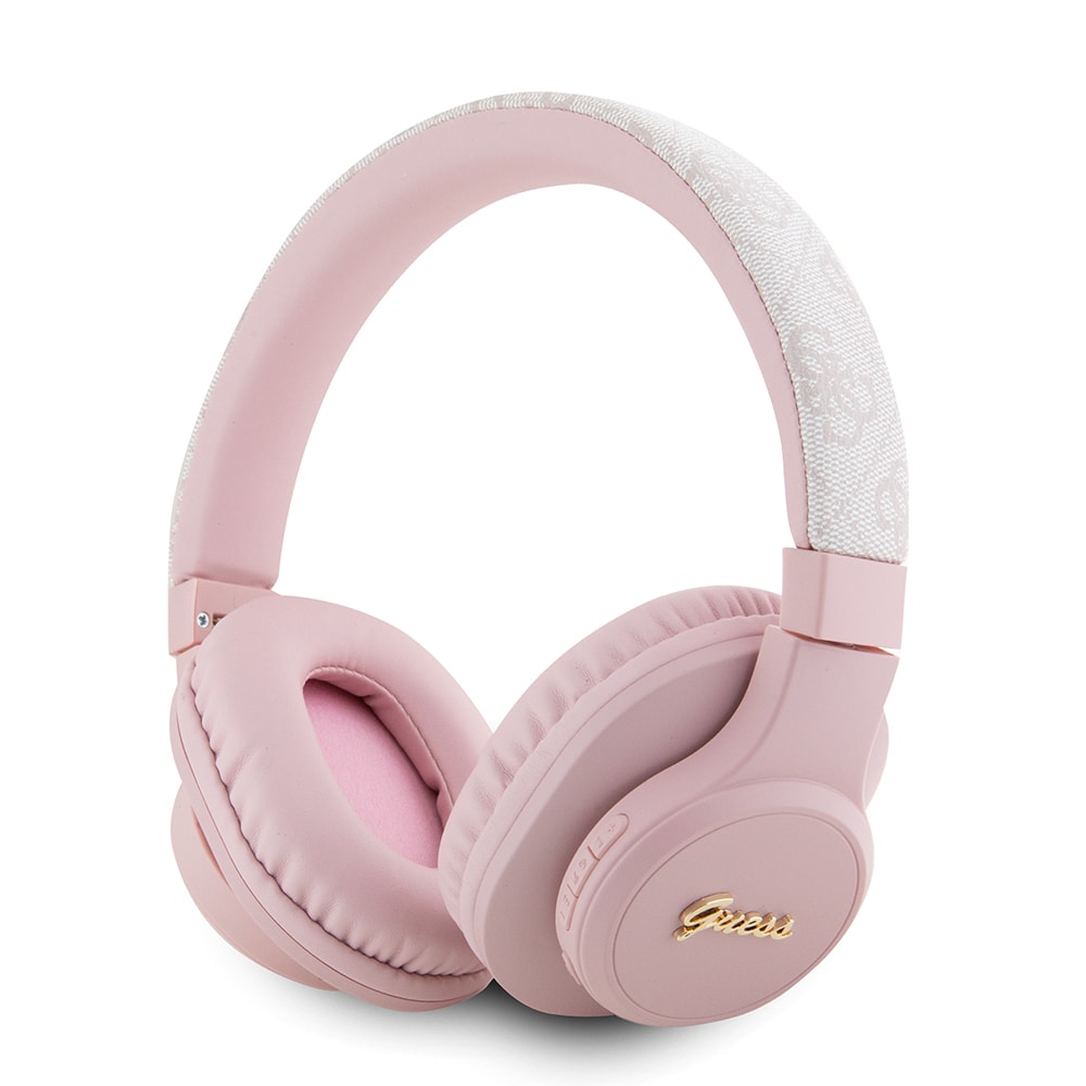 Guess Orjinal Lisanslı PU 4G Desenli Metal Yazı Logolu Tone On Tone Kulak Üstü Bluetooth Kulaklık