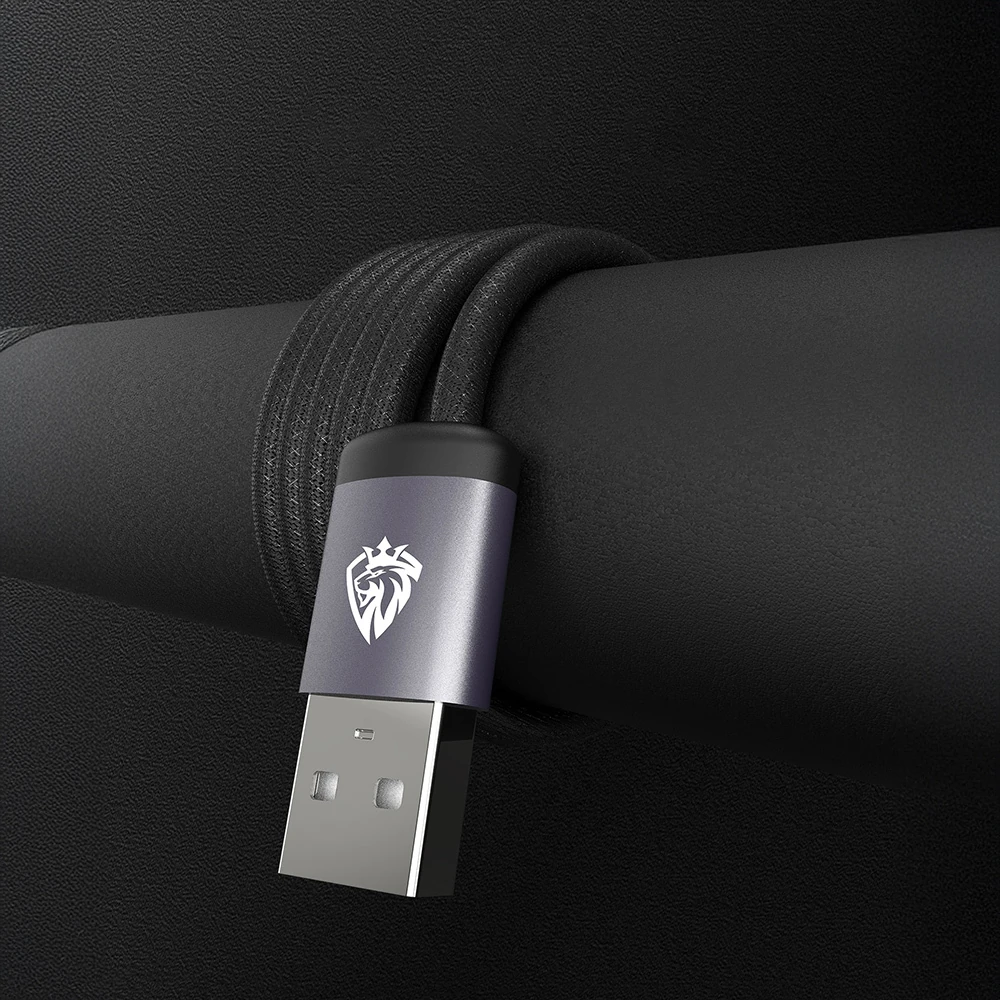 Lenyes LC537 USB-A to Micro Hızlı Şarj Özellikli Örgülü Data ve Şarj Kablosu 10W 1M