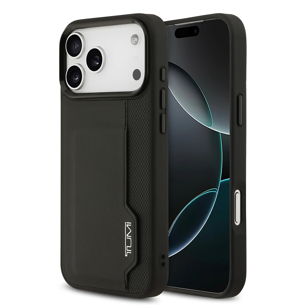 Apple iPhone 17 Pro Max Kılıf TUMI Orjinal Lisanslı Deri Dikey Kartlıklı Kapak