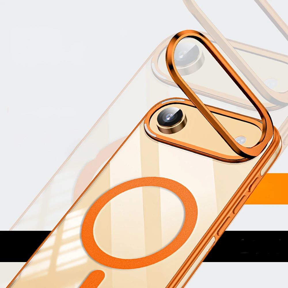 Apple iPhone 17 Air Kılıf M-safe Şarj Özellikli Wlons Standlı Efsane Kapak