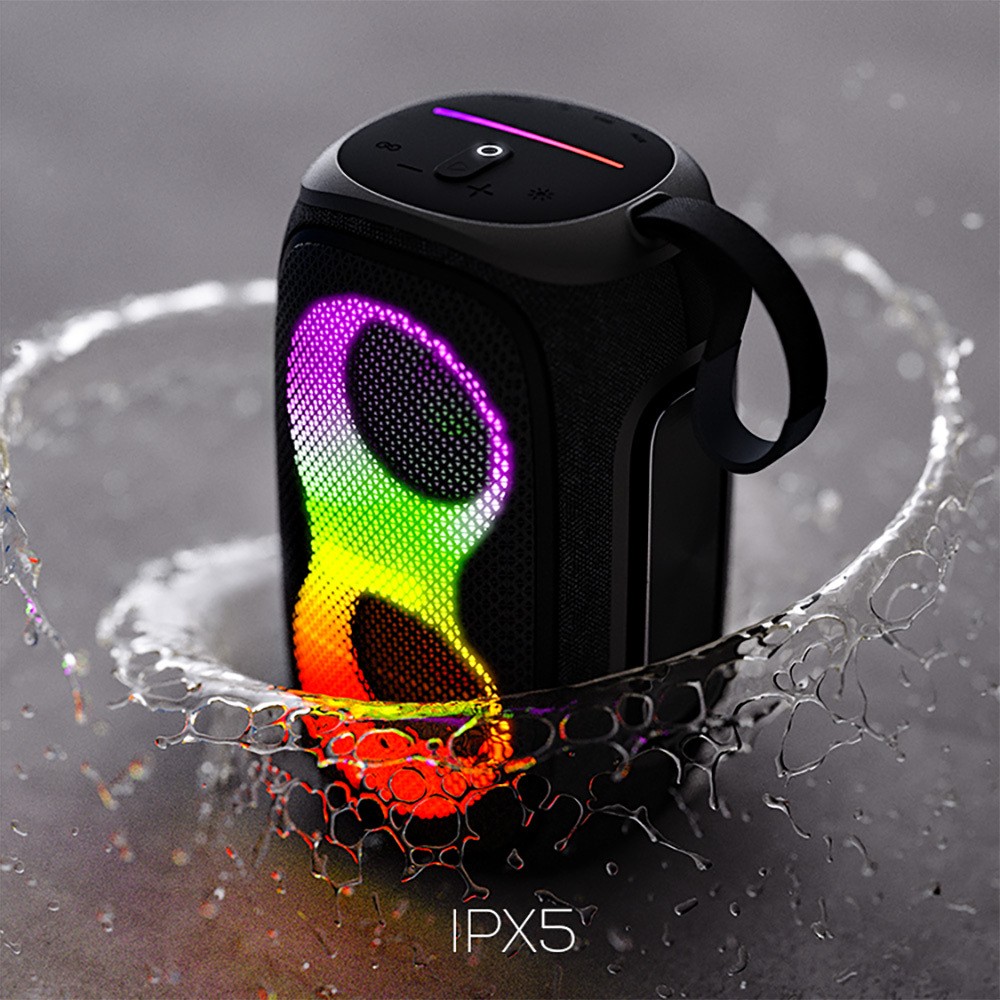Lenyes S865 Luminous Serisi Su Geçirmez Çoklu Giriş RGB Işıklı TWS Bluetooth Hoparlör v5.3 40W