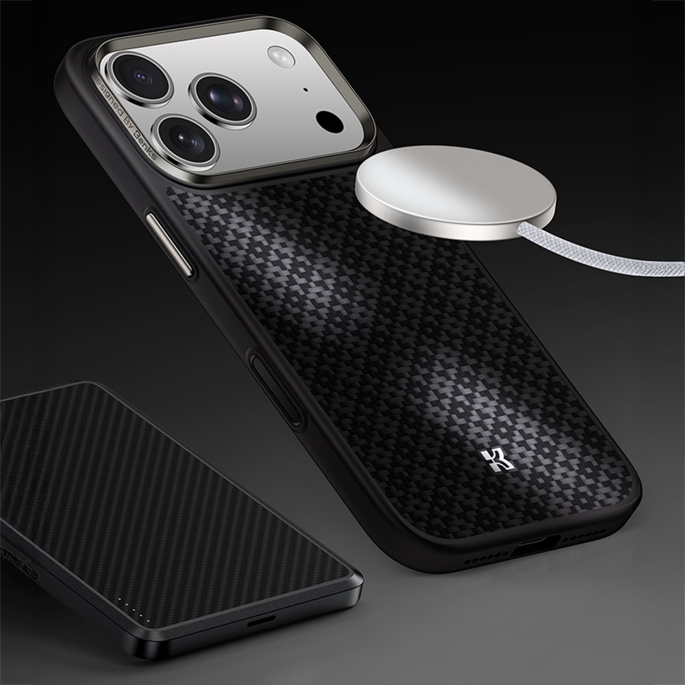 Apple iPhone 17 Pro Max Kılıf M-Safe Şarj Özellikli Benks ArmorPro ArmorGrid Serisi Kevlar Kapak