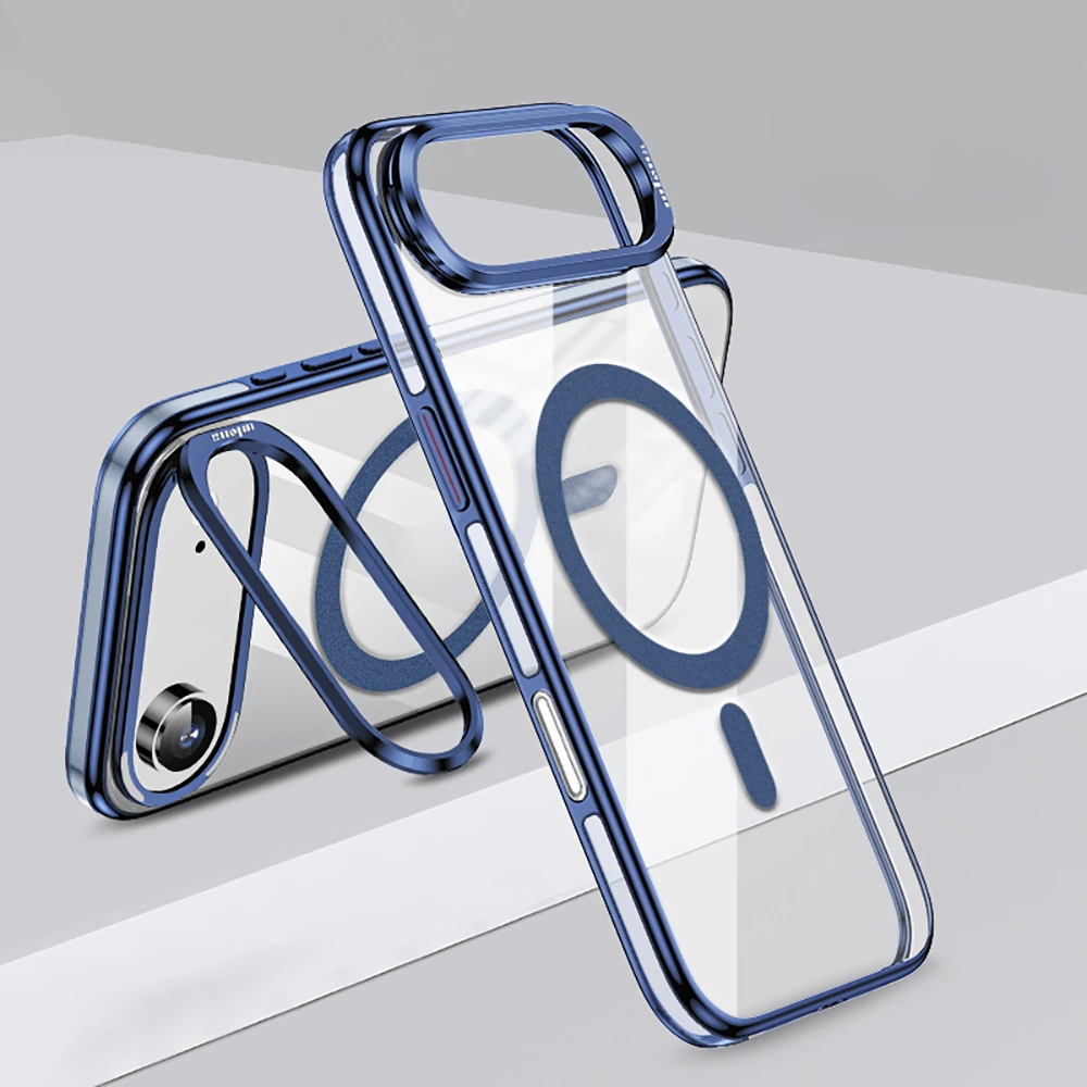 Apple iPhone 17 Air Kılıf M-safe Şarj Özellikli Wlons Standlı Efsane Kapak