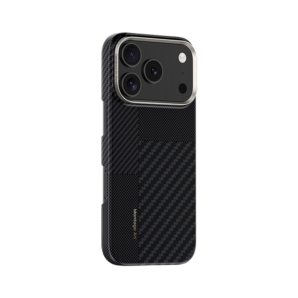 Apple iPhone 17 Pro Max Kılıf M-safe Şarj Özellikli Karbon Fiber Benks Montage ArmorAir Kevlar Kapak