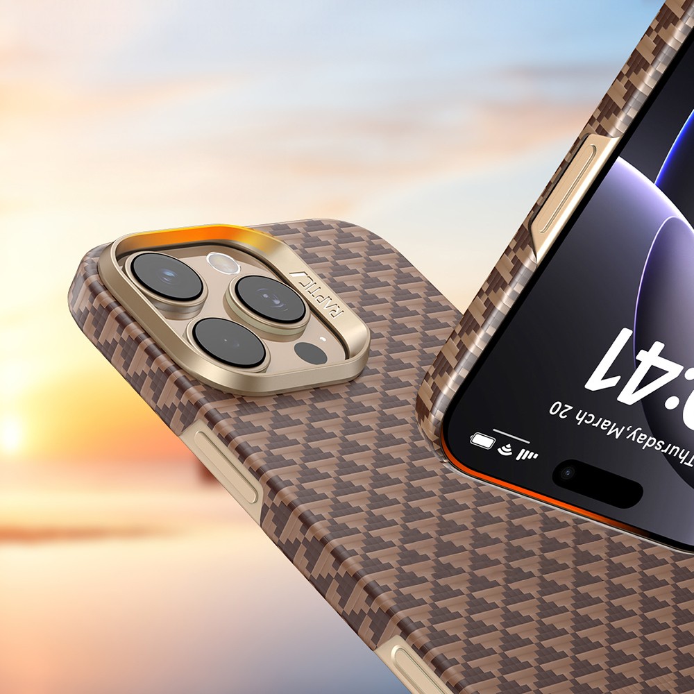 Apple iPhone 16 Pro Max Kılıf M-safe Şarj Özellikli Raptic Aramid Skin Origin Serisi Kapak