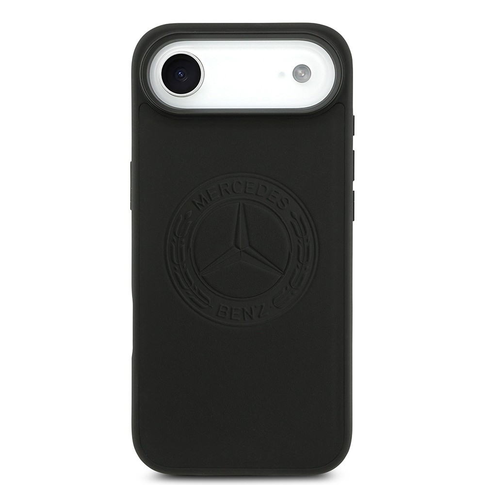 Apple iPhone 17 Air Kılıf Mercedes Benz Orjinal Lisanslı M-safe Şarj Özellikli Hakiki Deri Nostaljik Yıldız Dizayn Kapak