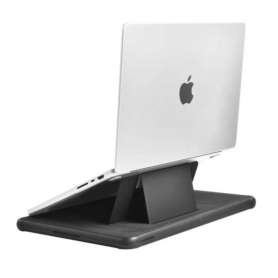 Macbook Pro 14.2 2023 A2779 Wiwu Defender Stand Case Taşınabilir Standlı Magnetik PU Laptop Çantası