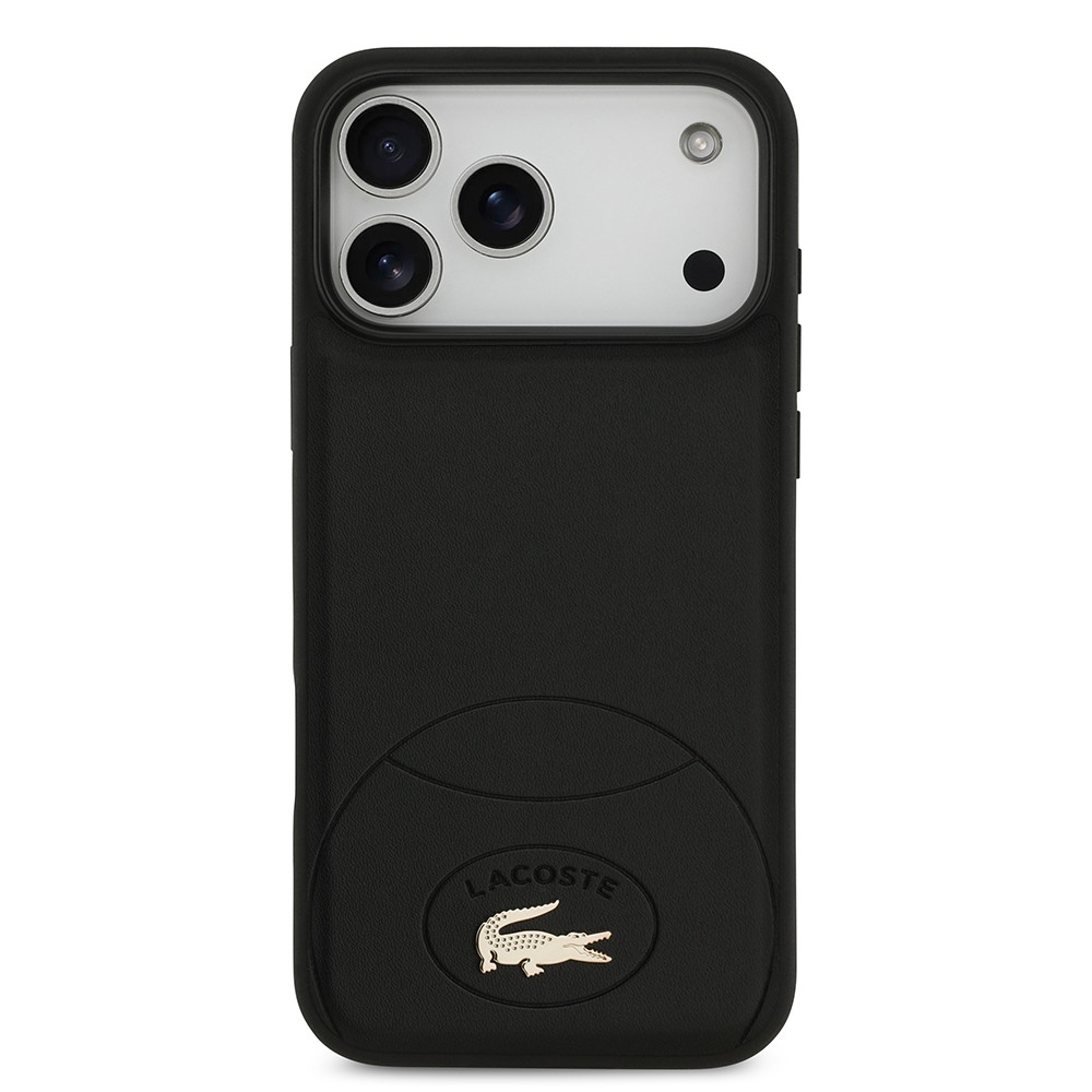 Apple iPhone 17 Pro Max Kılıf Lacoste Orjinal Lisanslı M-safe Şarj Özellikli PU Deri Tasarımlı Metal Logolu Kapak