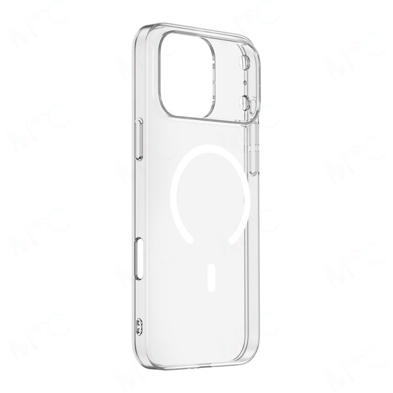 Apple iPhone 17 Pro Max Kılıf Zore M-safe Şarj Özellikli Şeffaf Kamera Çerçeveli Porto Kapak sararmaz