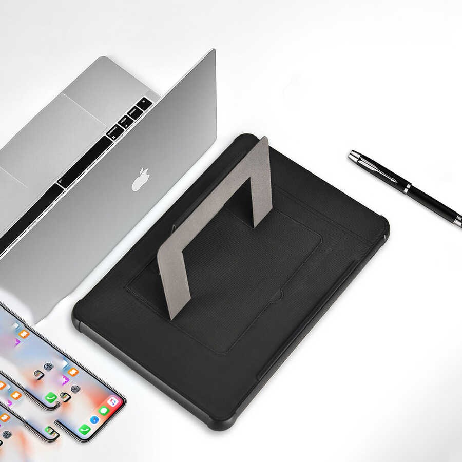 Macbook 14.2' 2021 Wiwu Defender Stand Case Taşınabilir Standlı Magnetik PU Laptop Çantası