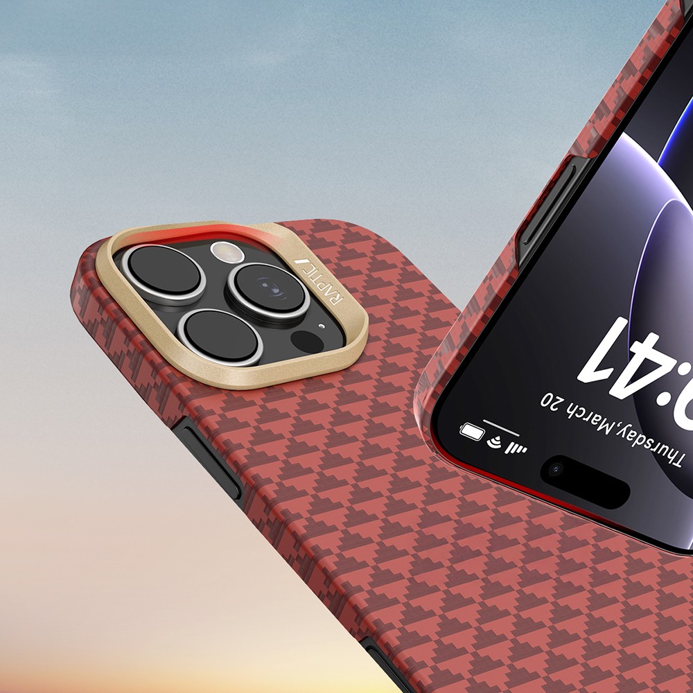 Apple iPhone 16 Pro Kılıf M-safe Şarj Özellikli Raptic Aramid Skin Origin Serisi Kapak
