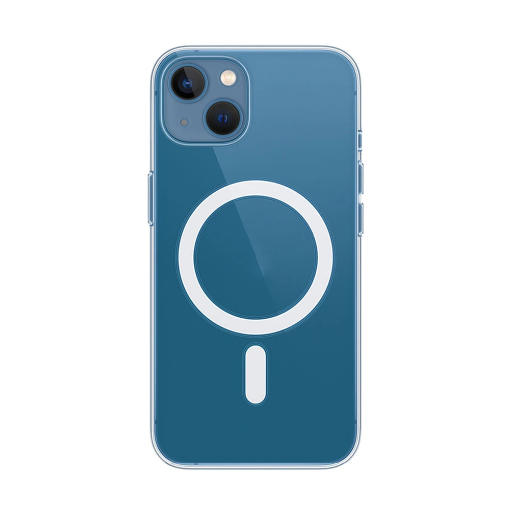 iPhone 15 Kılıf Zore Magsafe Şarj Özellikli Şeffaf Tek Kamera Çerçeveli Porto Kılıf