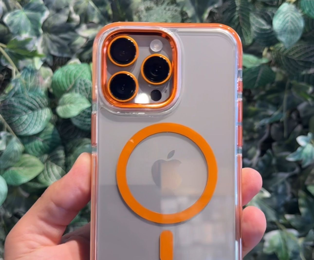 iPhone 15 Pro / 15 Pro Max Turuncu  Zore   Premium Safir Parmak İzi Bırakmayan Anti-Reflective Kamera Lens Koruyucu
