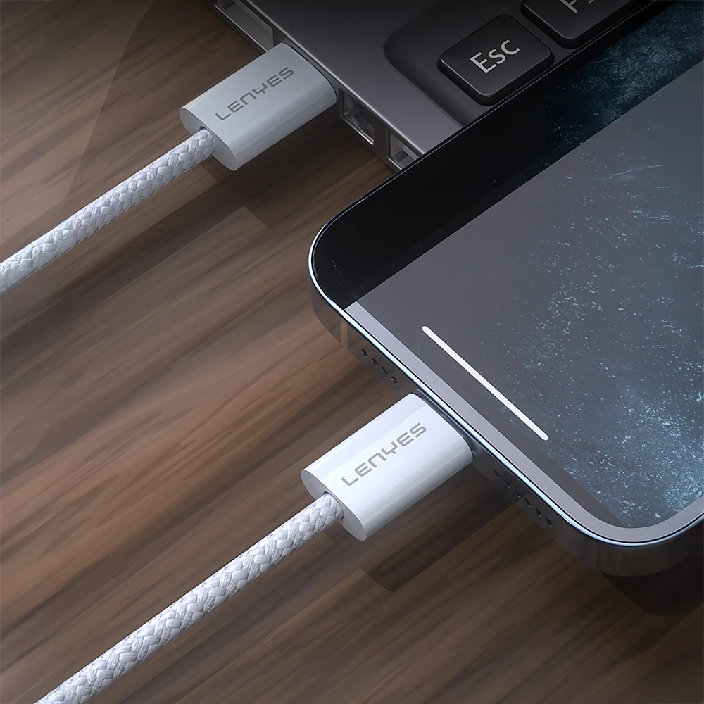 Lenyes LC526 Type-C to Type-C Akıllı Çip Koruma Özellikli Data ve Şarj Kablosu 60W 1.2M