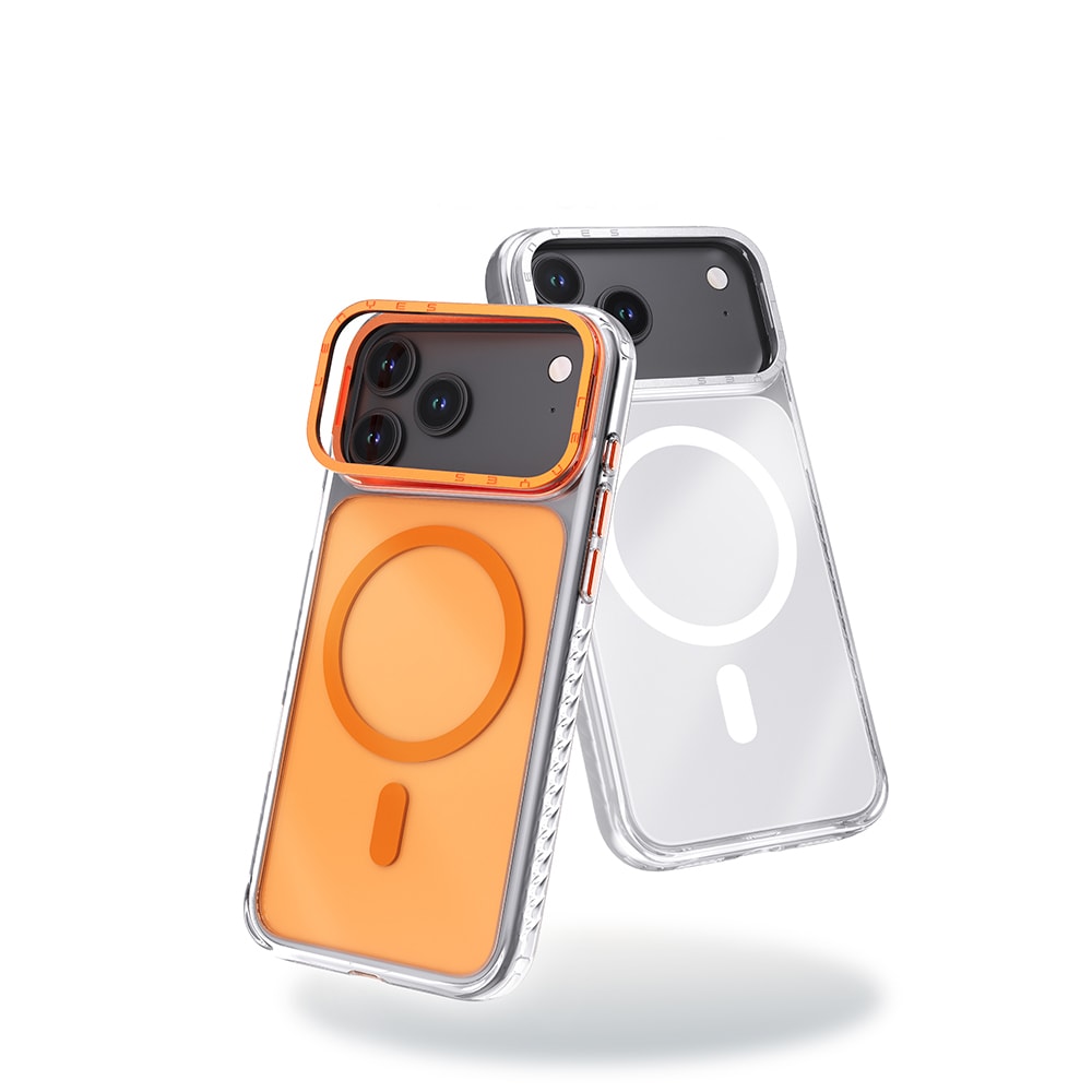 Apple iPhone 17 Pro Max Kılıf M-safe Şarj Özellikli Metal Kamera Çerçeveli Airbag Tasarımlı Lenyes CK221 Sert PC Kapak