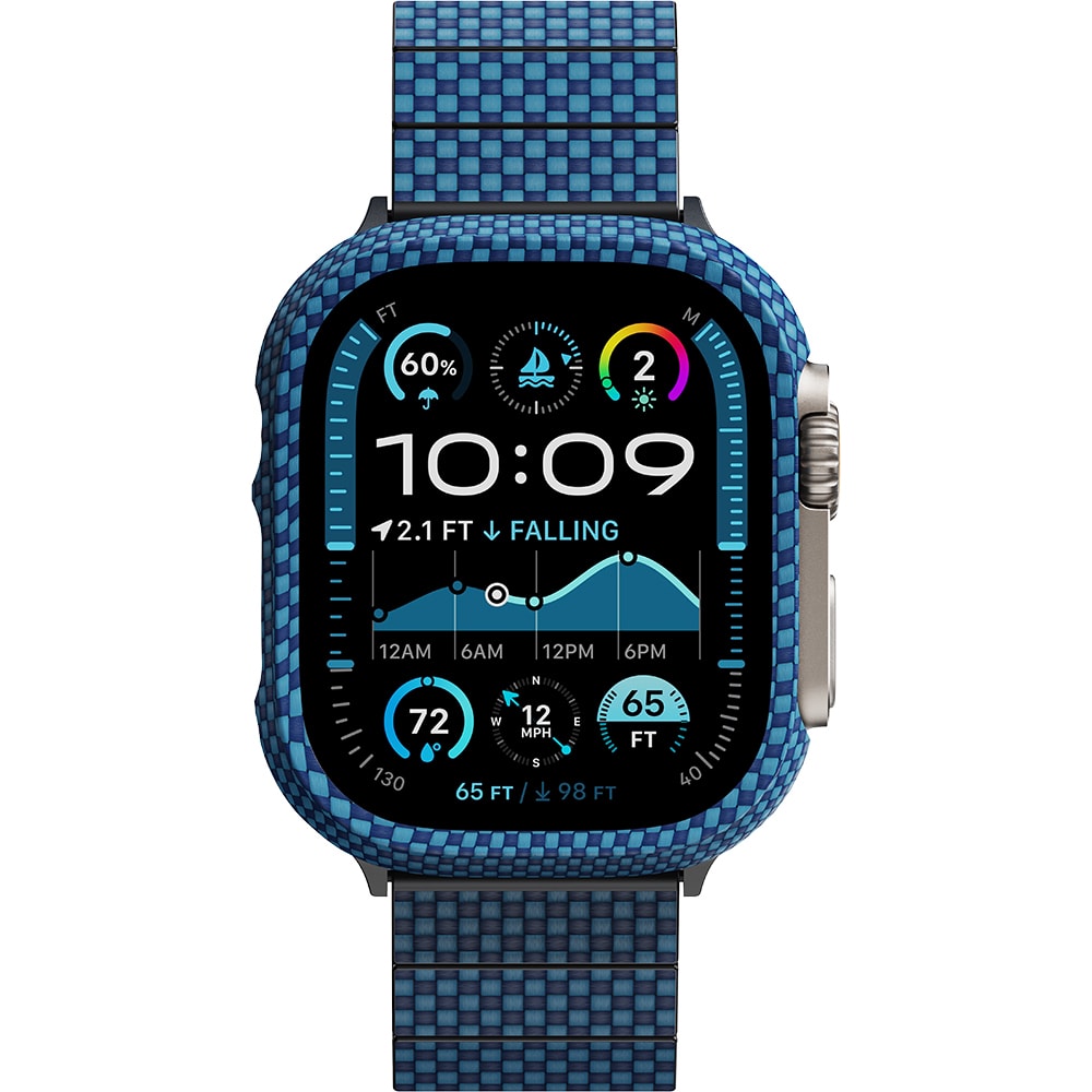 Watch Ultra 49mm 600D Aramid Fiber Classic Serisi Black-Grey Twill Kasa Koruyucu Pitaka Air Case