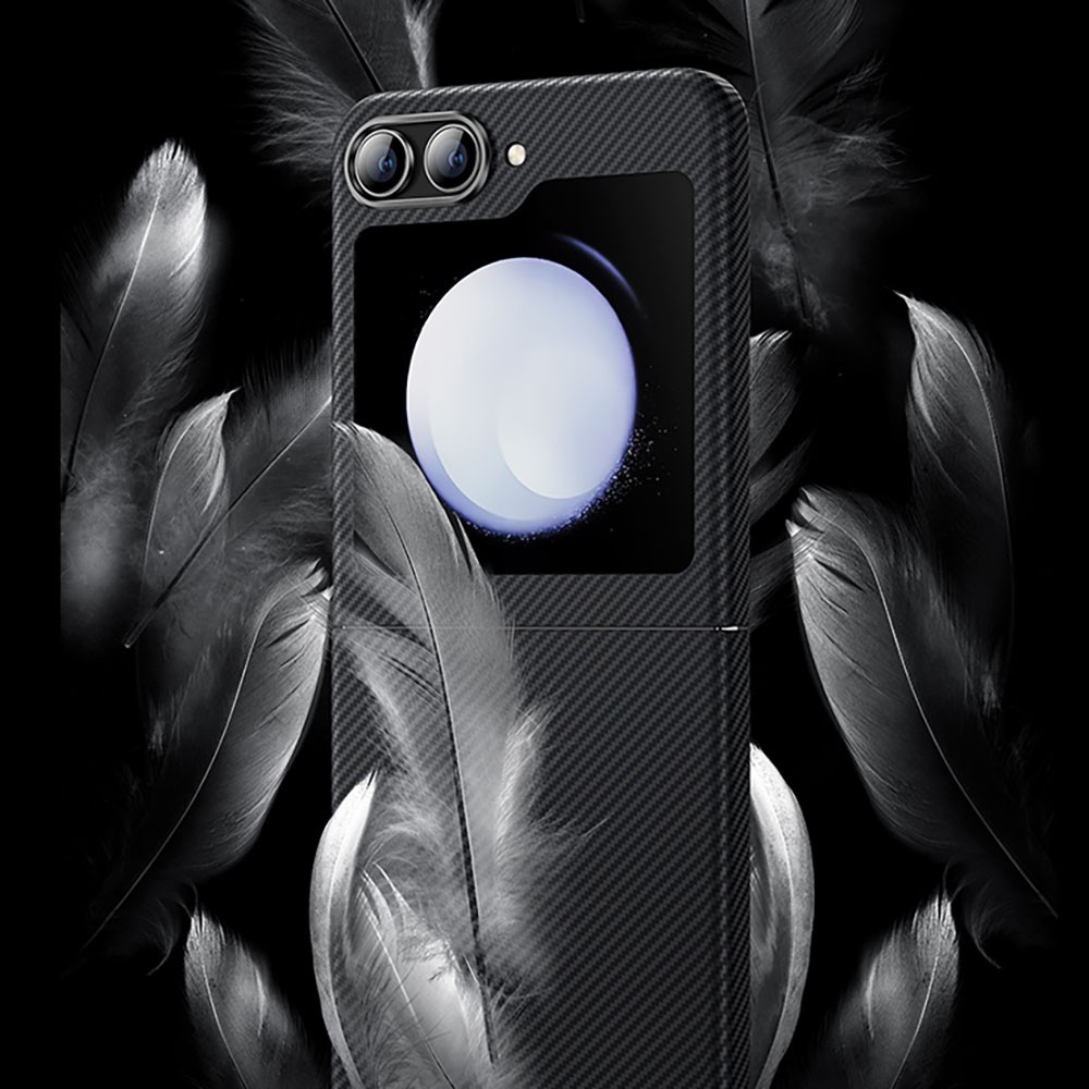 Galaxy Z Flip 5 Kılıf Karbon Fiber Benks Essential ArmorAir 600D Kevlar Kılıf