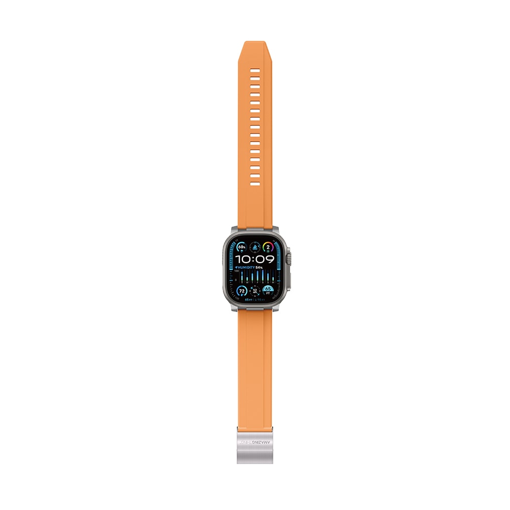 Apple Watch 44mm Amazingthing Titan Chrono Silikon Kordon