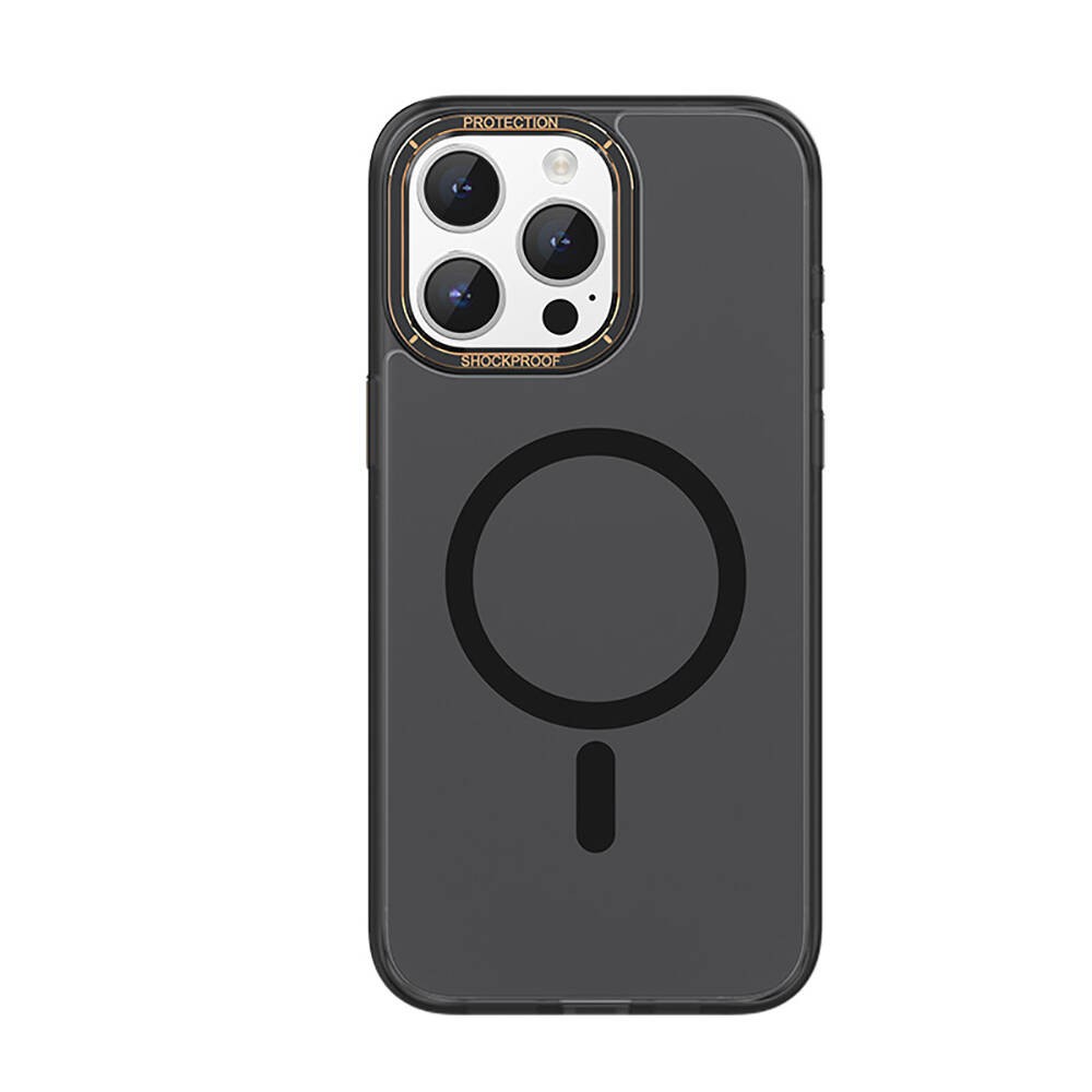 iPhone 15 Pro Kılıf Magsafe Şarj Özellikli Cam Arka Yüzey Recci Michelin Serisi Kılıf