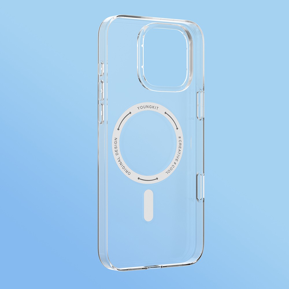 Apple iPhone 16 Kılıf M-safe Şarj Özellikli Youngkit Ice Serisi Kapak