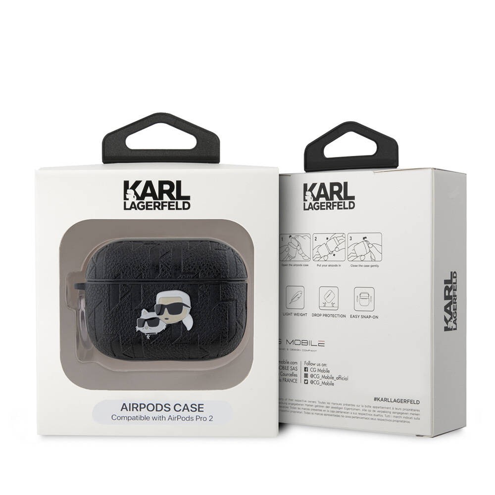 Airpods Kılıf Karl Lagerfeld Orjinal Lisanslı Monogram Silikon Kapak