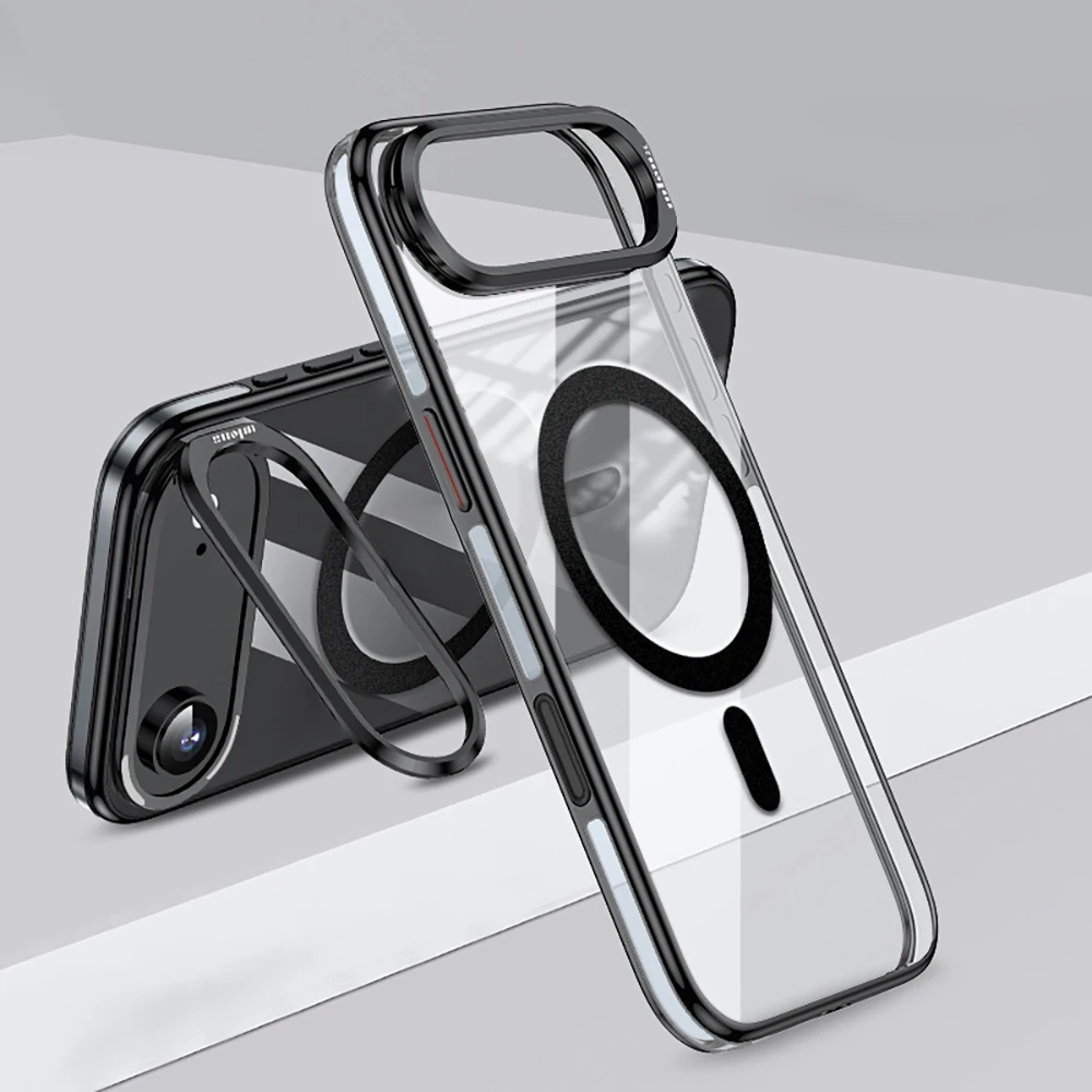 Apple iPhone 17 Air Kılıf M-safe Şarj Özellikli Wlons Standlı Efsane Kapak