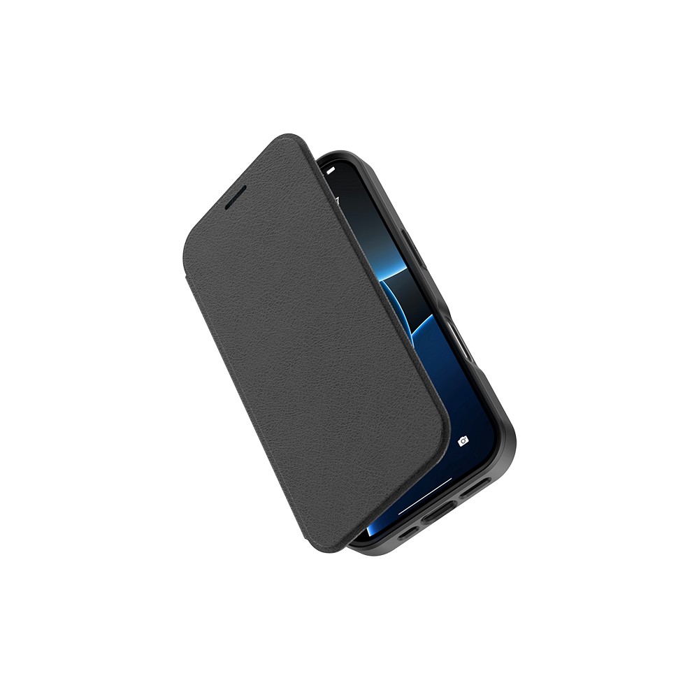 Apple iPhone 17 Pro Kılıf M-Safe Şarj Özellikli Raptic Air Folio Şeffaf Kartlıklı Kapaklı Kılıf