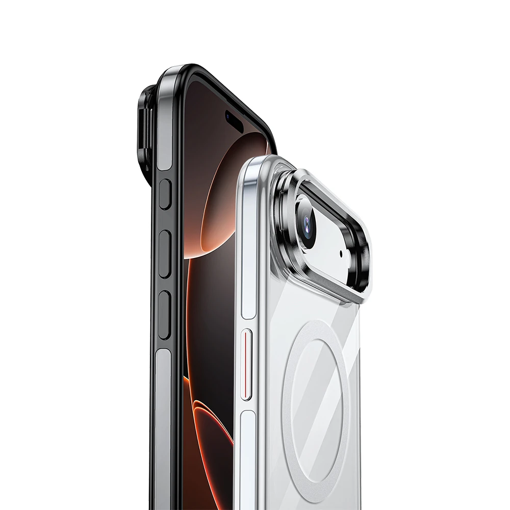 Apple iPhone 17 Air Kılıf M-safe Şarj Özellikli Wlons Standlı Efsane Kapak