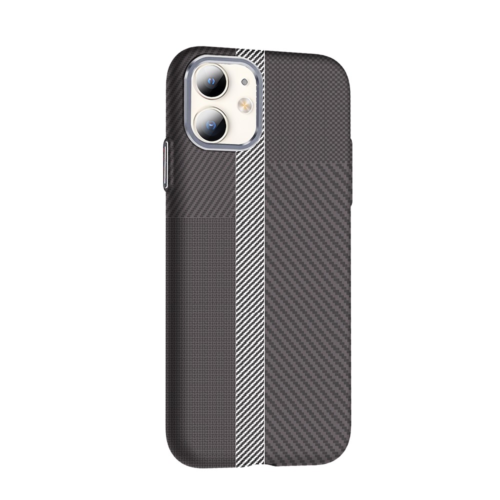 Apple iPhone 11 Kılıf M-safe Şarj Özellikli Karbon Fiber Görünümlü Zore Gros Kapak