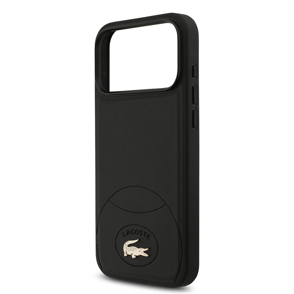 Apple iPhone 17 Pro Max Kılıf Lacoste Orjinal Lisanslı M-safe Şarj Özellikli PU Deri Tasarımlı Metal Logolu Kapak