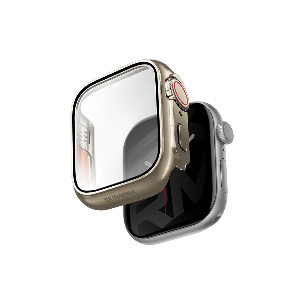 Apple Watch 10 46mm Skinarma Gado Pro Dijital Taç Korumalı Kasa ve Ekran Koruyucu