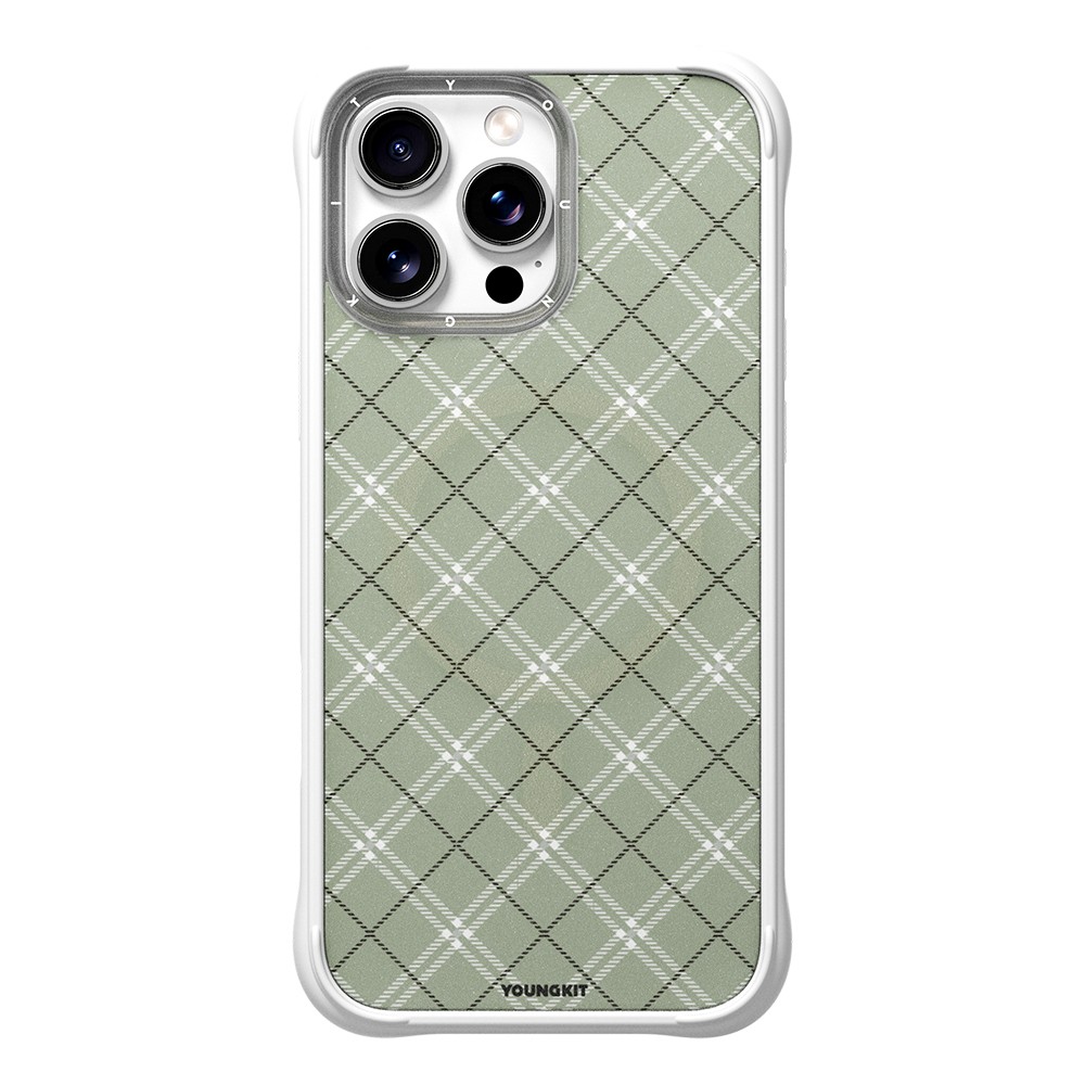 Apple iPhone 16 Pro Kılıf M-safe Şarj Özellikli Youngkit Argyle Serisi Kapak