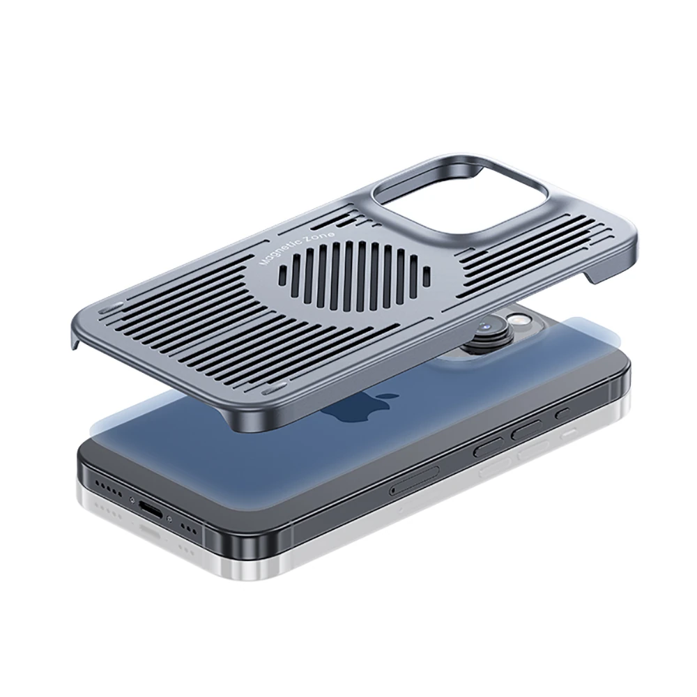 Apple iPhone 15 Pro Kılıf M-safe Şarj ve Soğutucu Özellikli Benks Biliz Kapak