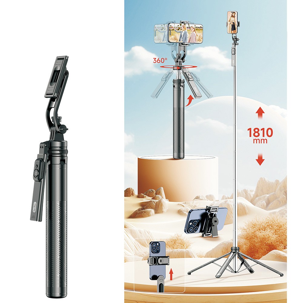 Go-Des GD-ST89 Kumandalı Selfi Çubuğu ve Tripod 360 Derece Dönebilen Max 181 cm