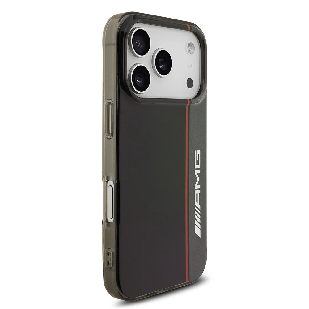 Apple iPhone 17 Pro Max Kılıf AMG Orjinal Lisanslı M-safe Şarj Özellikli IML Baskı Logolu Çift Katmanlı Bow Lines Kapak