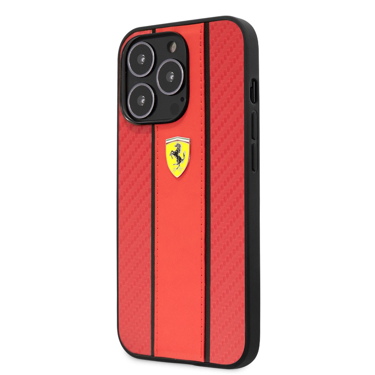 iPhone 14 Pro Kılıf Ferrari PU Deri Ve Karbon Dizayn Kılıf