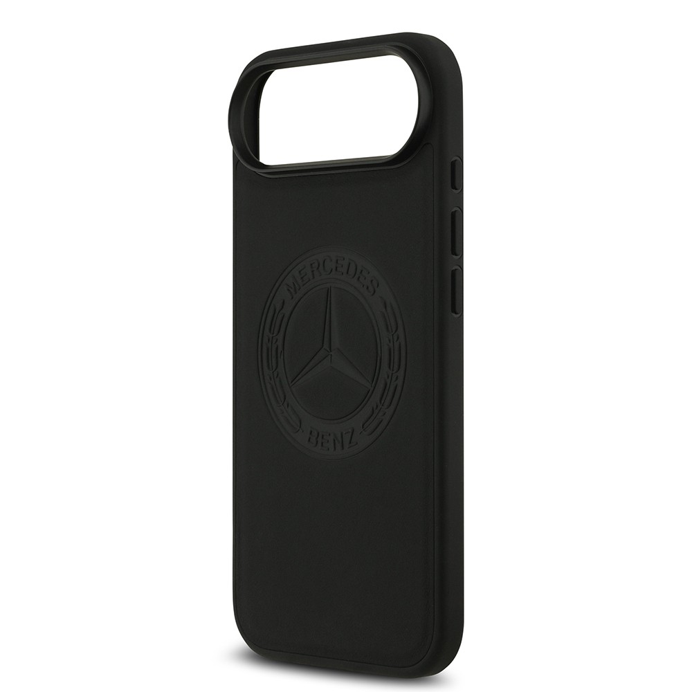 Apple iPhone 17 Air Kılıf Mercedes Benz Orjinal Lisanslı M-safe Şarj Özellikli Hakiki Deri Nostaljik Yıldız Dizayn Kapak