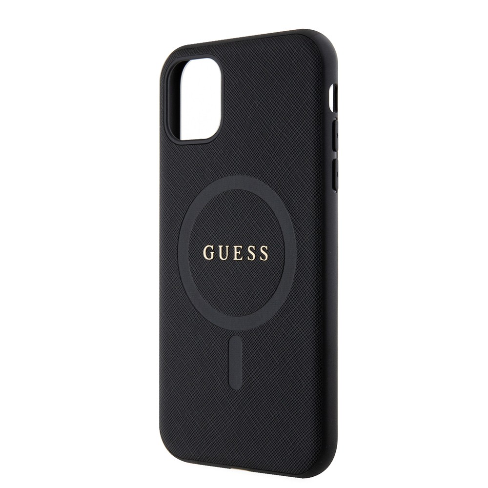 iPhone 14 Kılıf Guess Orjinal Lisanslı Magsafe Şarj Özellikli Yazı Logolu Saffiano Classic Kılıf