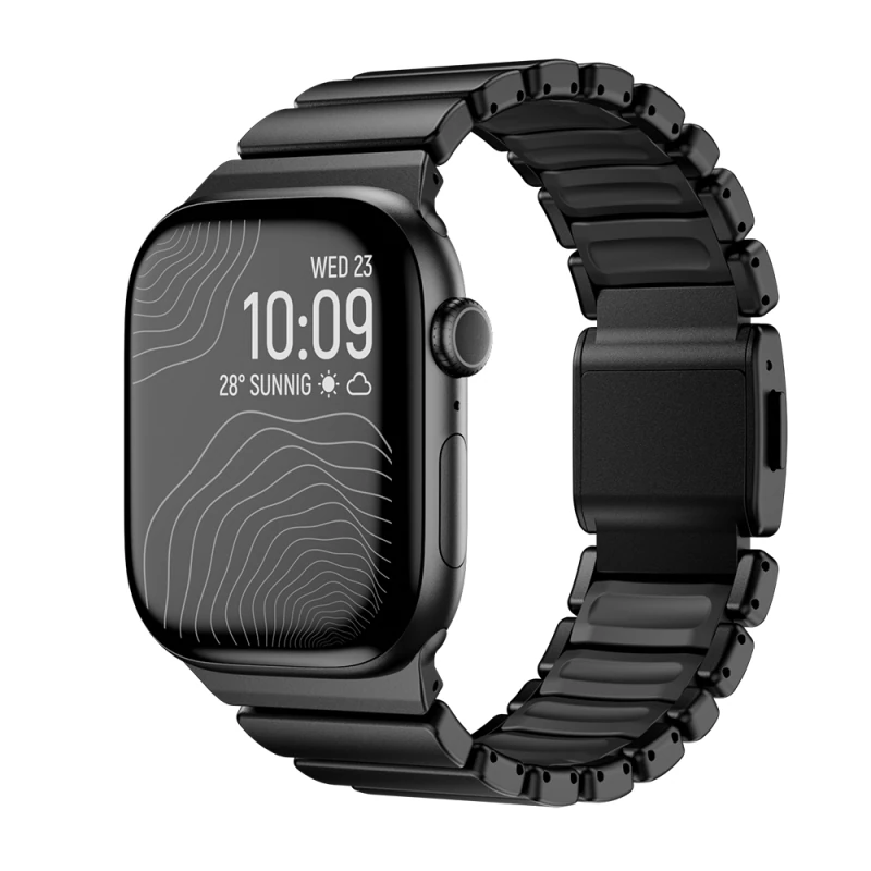 Zore KRD-149 Titanyum Silikon Kordon Apple Watch  44mm/45mm/46mm/49mm uyumlu