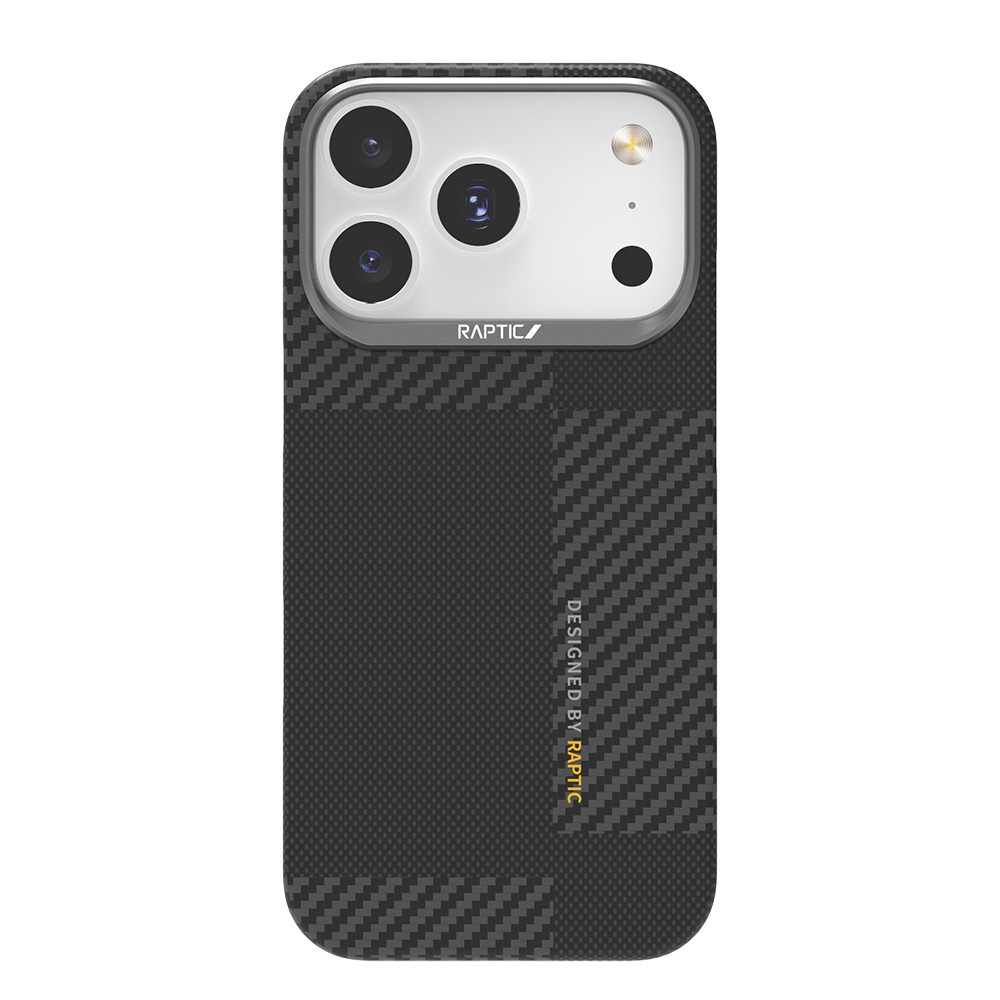 Apple iPhone 17 Pro Max Kılıf M-safe Şarj Özellikli 600D Metal Kamera Çerçeveli Raptic Aramid Fiber Geotik Serisi Kapak