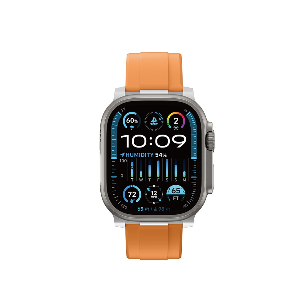 Apple Watch 44mm Amazingthing Titan Chrono Silikon Kordon