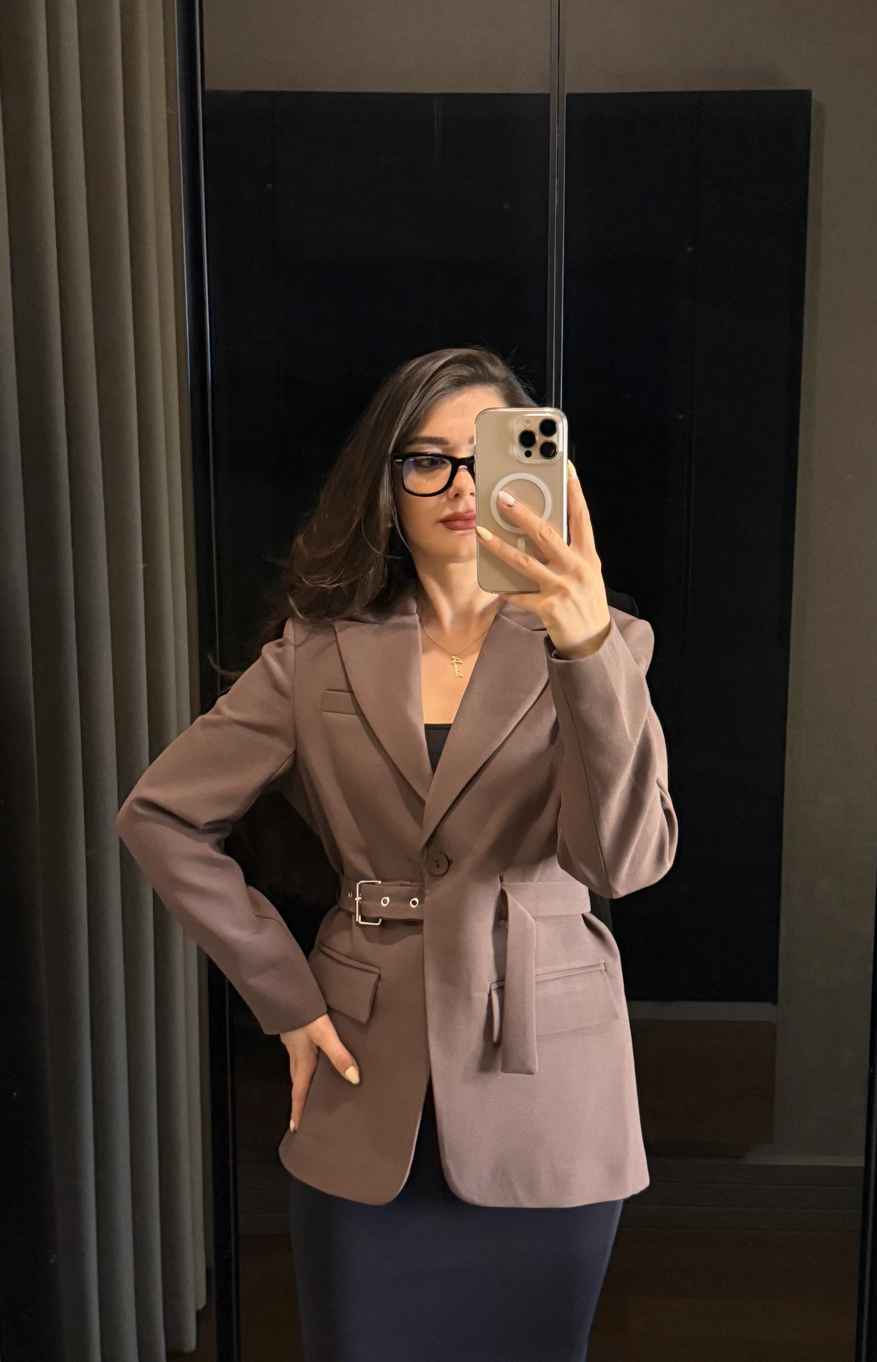 Kemerli Blazer Ceket ‘Waistline’ 