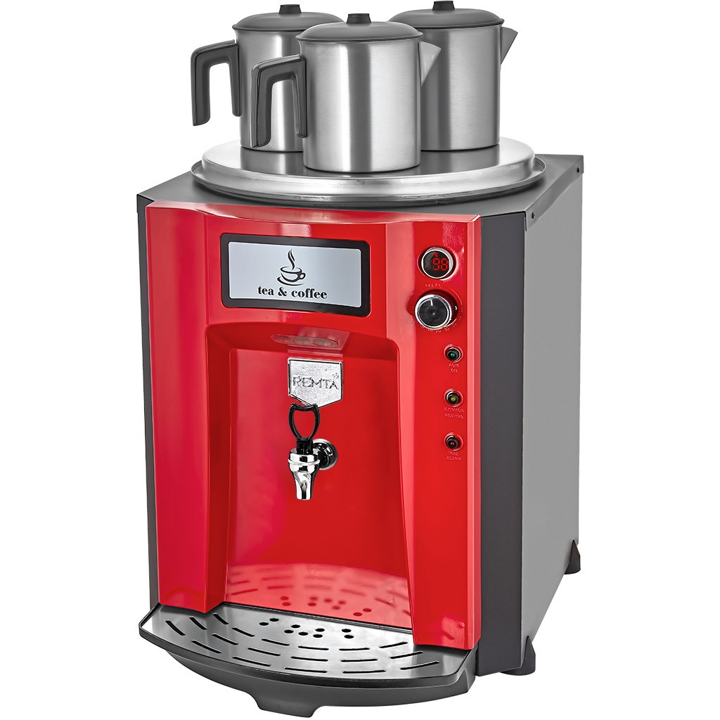 Remta 3 Demlikli 40 Lt. Şamandıralı Premium Jumbo Çay Makinesi - Kırmızı