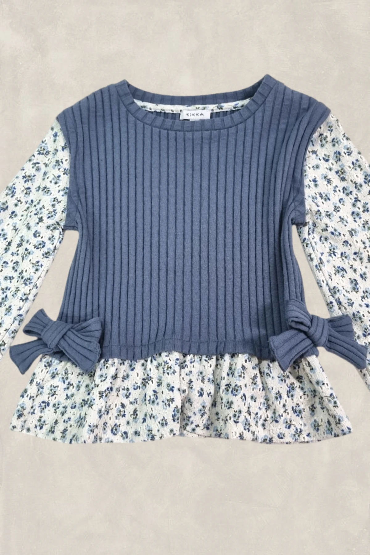 Kurdeleli Kombine Triko Yelekli Bluz