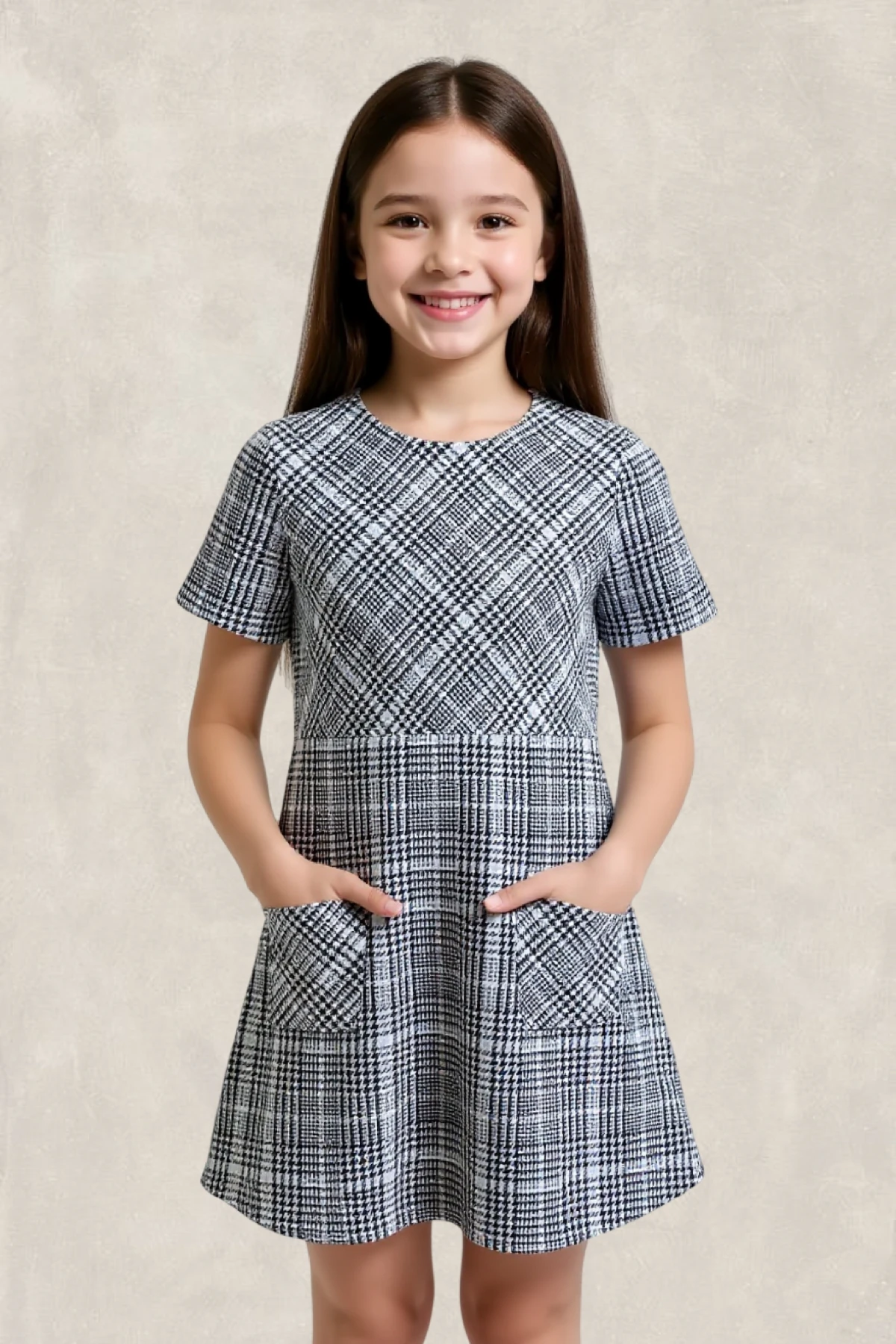 Cepli Ekoseli Elbise